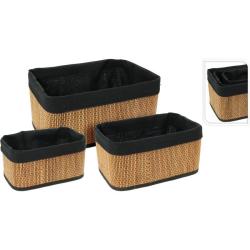 Homestyling Sada košíků 3 ks bambus/len