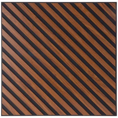 Homestyling Stěnový dekorační panel 60 × 60 cm Dbrown Diag