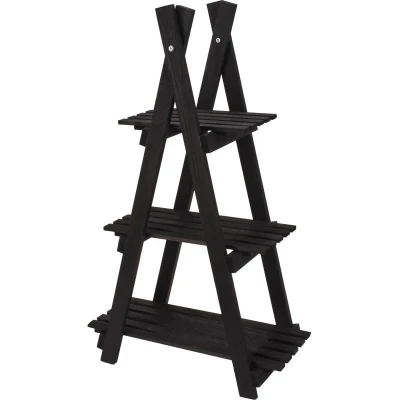 Homestyling Stojan na květiny dřevěný 3patra 84 cm Homestyling Stojan na květiny dřevěný 3patra 84 cm