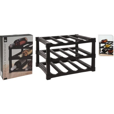 Homestyling Stojan na víno 2 patra černý