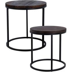 Homestyling Stolek odkládací kulatý sada 2 ks pr. 38 / 43 cm