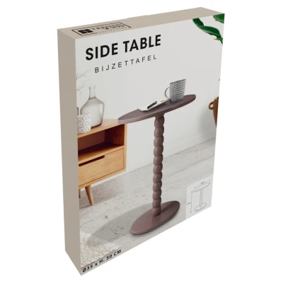 Homestyling Stolek odkládací MDF 35 × 50 cm Taupe šedá