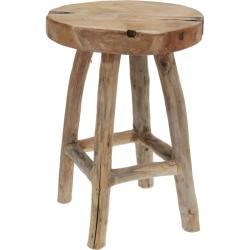 Homestyling Stolička dřevěná 42 cm teak