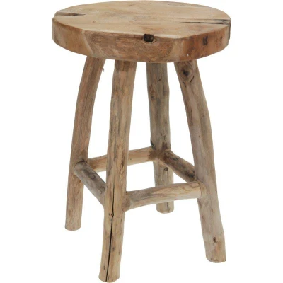 Homestyling Stolička dřevěná 42 cm teak