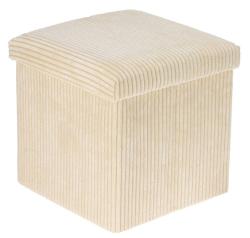 Homestyling Taburet s úložným prostorem 38 cm krémová Homestyling Taburet s úložným prostorem 38 cm krémová