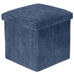 Homestyling Taburet s úložným prostorem 38 x 38 x 38 cm modrá Homestyling Taburet s úložným prostorem 38 x 38 x 38 cm modrá