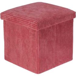 Homestyling Taburet s úložným prostorem 38 x 38 x 38 cm růžová Homestyling Taburet s úložným prostorem 38 x 38 x 38 cm růžová