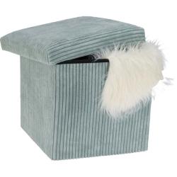 Homestyling Taburet s úložným prostorem 38 x 38 x 38 cm růžová