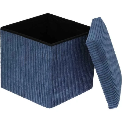 Homestyling Taburet s úložným prostorem 38 x 38 x 38 cm růžová