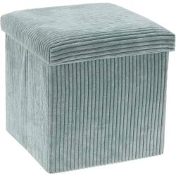 Homestyling Taburet s úložným prostorem 38 x 38 x 38 cm zelená Homestyling Taburet s úložným prostorem 38 x 38 x 38 cm zelená