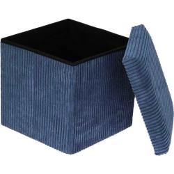 Homestyling Taburet s úložným prostorem 38 x 38 x 38 cm zelená