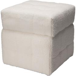 Homestyling Taburet s úložným prostorem 38x38x37 cm bílá Homestyling Taburet s úložným prostorem 38x38x37 cm bílá