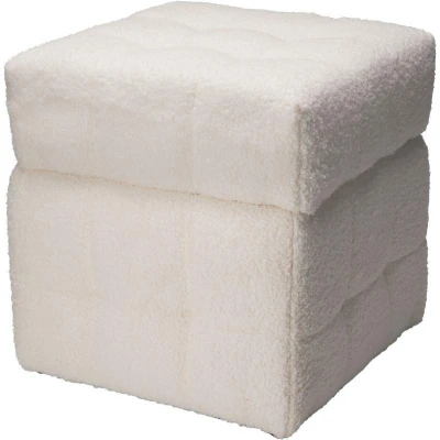 Homestyling Taburet s úložným prostorem 38x38x37 cm bílá Homestyling Taburet s úložným prostorem 38x38x37 cm bílá