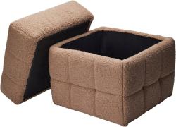 Homestyling Taburet s úložným prostorem 38x38x37 cm hnědá