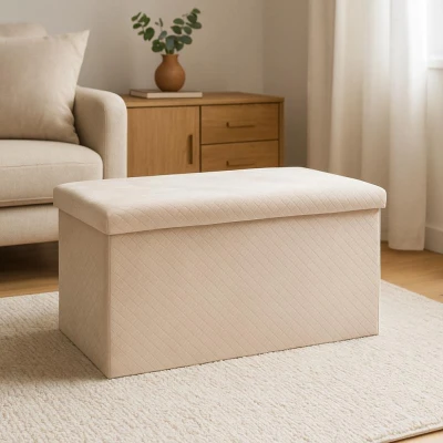 Homestyling Taburet s úložným prostorem VELVET 76x38x38 cm