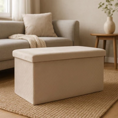 Homestyling Taburet s úložným prostorem VELVET 76x38x38 cm