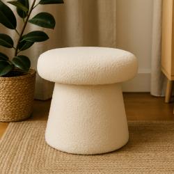 Homestyling Taburet ve tvaru houby 43 cm bílá