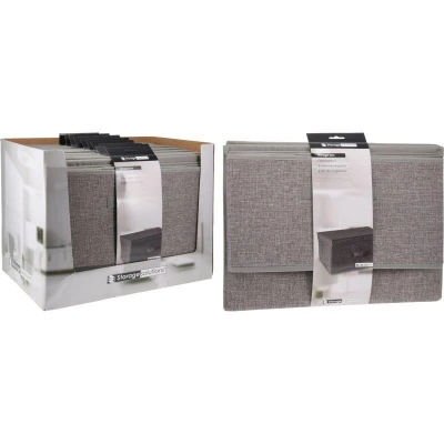 Homestyling Úložný box 44x33x22 cm textil šedý Homestyling Úložný box 44x33x22 cm textil šedý
