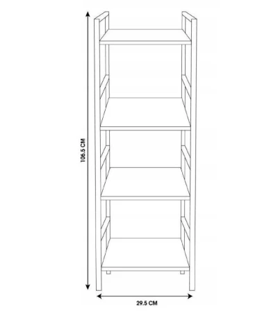 Homestyling Úložný regál 4 police 106 cm