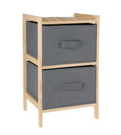 Homestyling Úložný regál s textilními koši 2 patra