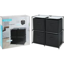 Homestyling Úložný regál se 4 boxy Homestyling Úložný regál se 4 boxy