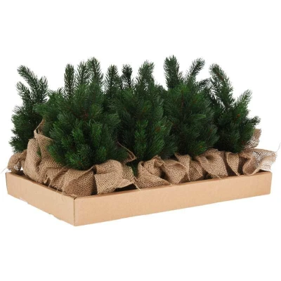 Homestyling Vánoční dekorace stromek v jutovém pytli 30 cm