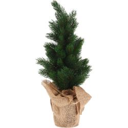 Homestyling Vánoční dekorace stromek v jutovém pytli 45 cm
