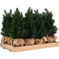 Homestyling Vánoční dekorace stromek v jutovém pytli 45 cm
