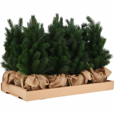 Homestyling Vánoční dekorace stromek v jutovém pytli 45 cm
