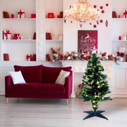 Homestyling Vánoční stromeček s LED osvětlením 90 cm