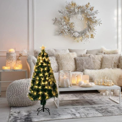 Homestyling Vánoční stromeček s LED osvětlením 90 cm