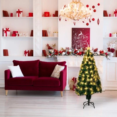 Homestyling Vánoční stromeček s LED osvětlením 90 cm