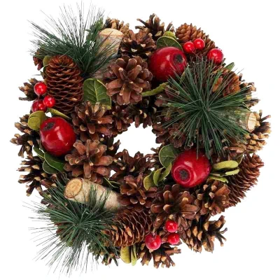 Homestyling Vánoční věnec borovice 25 cm přírodní