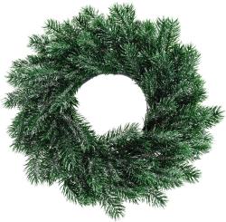 Homestyling Vánoční věnec na dveře či stůl 35 cm zelená s jinovatkou