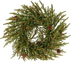 Homestyling Vánoční věnec na dveře či stůl 40 cm matná zelená