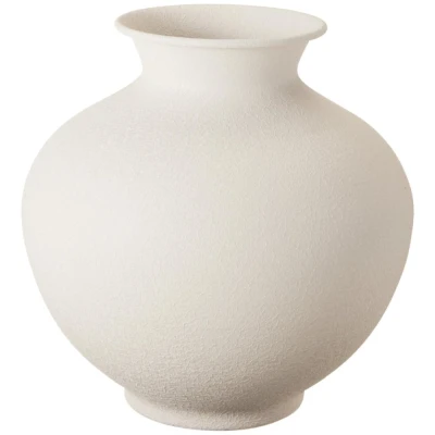 Homestyling Váza kovová 23 cm bílá