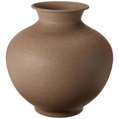 Homestyling Váza kovová 23 cm hnědá