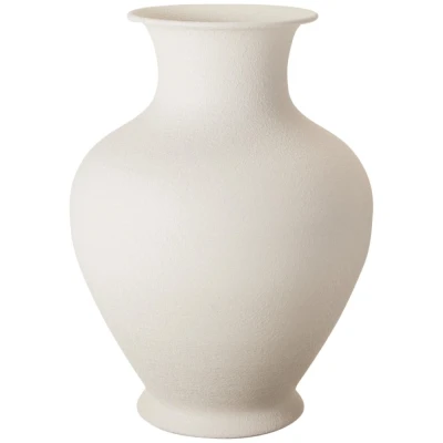 Homestyling Váza kovová 31 cm bílá