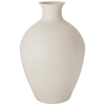 Homestyling Váza kovová 46 cm bílá