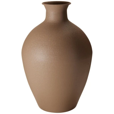 Homestyling Váza kovová 46 cm hnědá