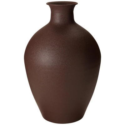 Homestyling Váza kovová 46 cm tmavě hnědá