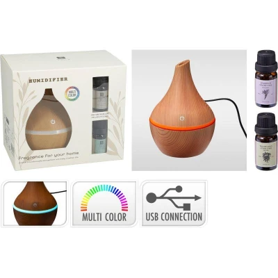 Homestyling Zvlhčovač vzduchu s aroma terapií USB LED