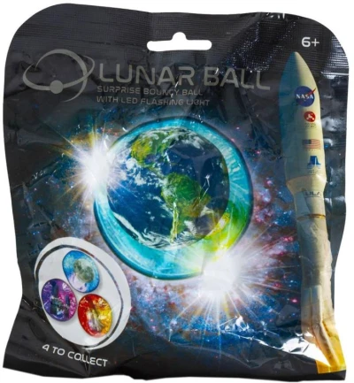 Hopík NASA skákací míček se třpytkami na baterie Světlo 4 druhy