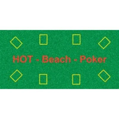 HOT Games zelený velký froté ručník s pokerovým motivem