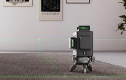 HOTO QWFGJ002 černý 3D 360° samonivelační křížový laser