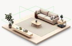 HOTO QWFGJ002 černý 3D 360° samonivelační křížový laser