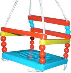 Houpačka závěsná s ohrádkou se zábranou 32x32cm do 35kg 2 barvy plast