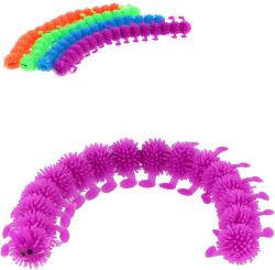 Housenka elastická s bodlinkami natahovací barevná stonožka 4 barvy silikon