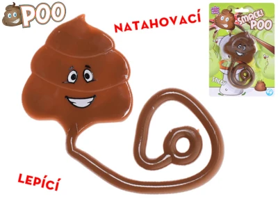 Hovínko Poo lepící lejno házecí strečové natahovací dětská žertovinka