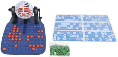 Hra Bingo herný set losovací stroj s loptičkami a žetónmi (spoločenská hra)